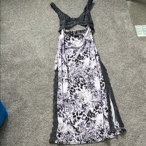 Forever 21 Purple and Black Leopard Print Top